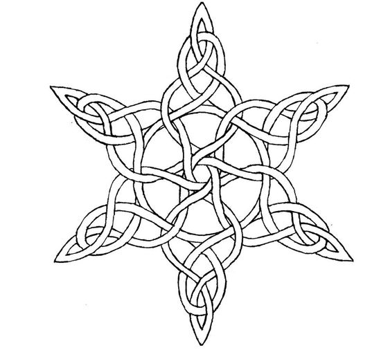 flowing 6 pointed star star knot